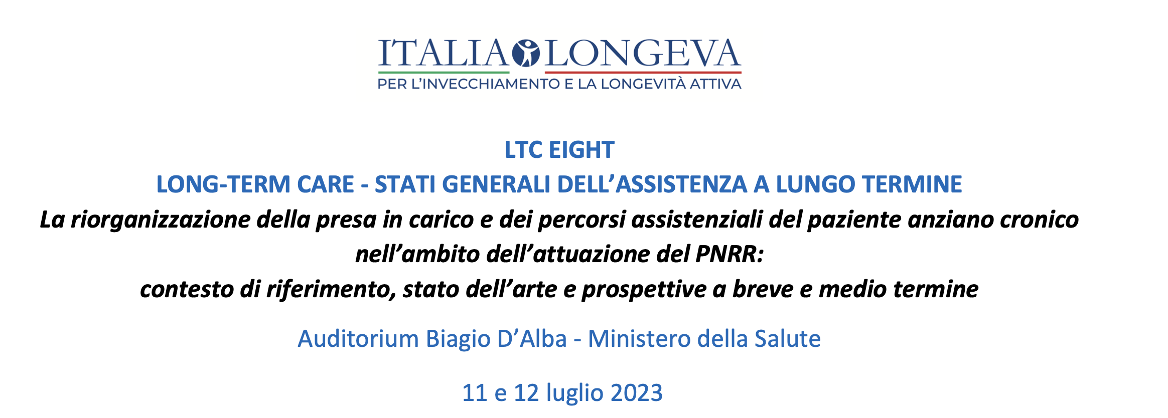 Long-Term Care Eight - Stati Generali dell'Assistenza a lungo termine (Edizione 2023)